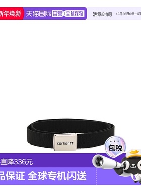 香港直邮Carhartt WIP 黑色徽标腰带 I019176