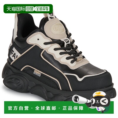 欧洲直邮Buffalo鞋子女低帮板鞋黑色CLD CHAI