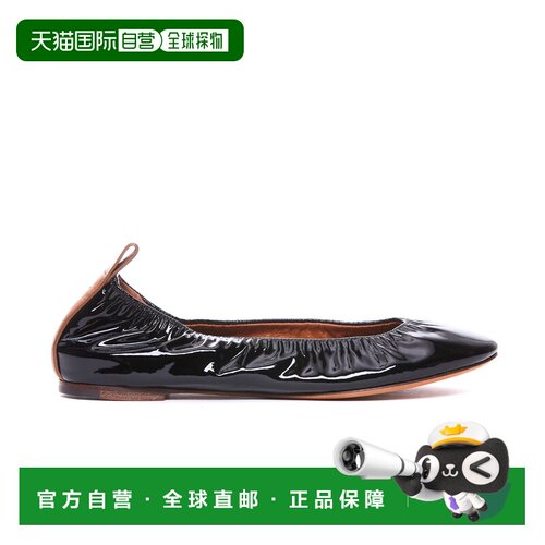 香港直邮LANVIN 女士芭蕾乐福鞋 BAMB02GLOS10 SS2024 黑色女鞋