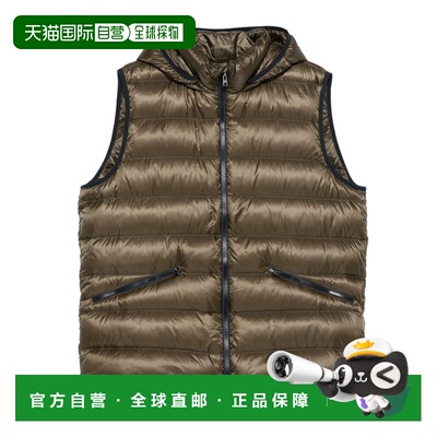 1h可退 香港直邮Herno 男士 连帽拉链羽绒背心 PI001300U12020Z