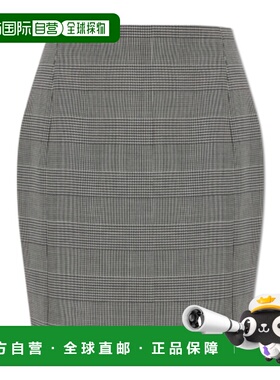 香港直邮Balmain 千鸟格半身裙 GF1LBB32WD31