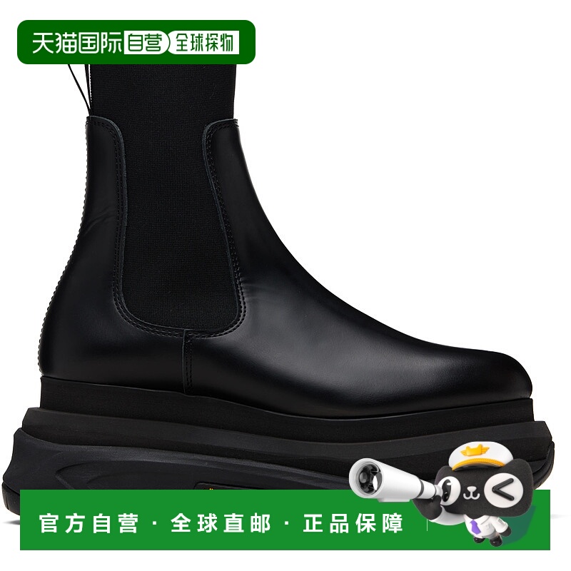 1h可退 香港直邮Sacai 男士 黑色切尔西靴 SCM337 black黑色 舒适