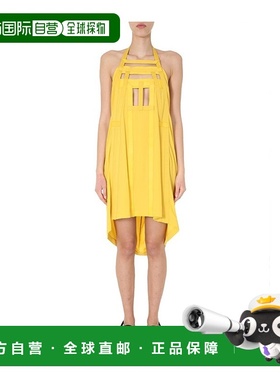 欧洲直邮Rick Owens瑞克欧文斯黄色休闲时尚个性百搭女士连衣裙