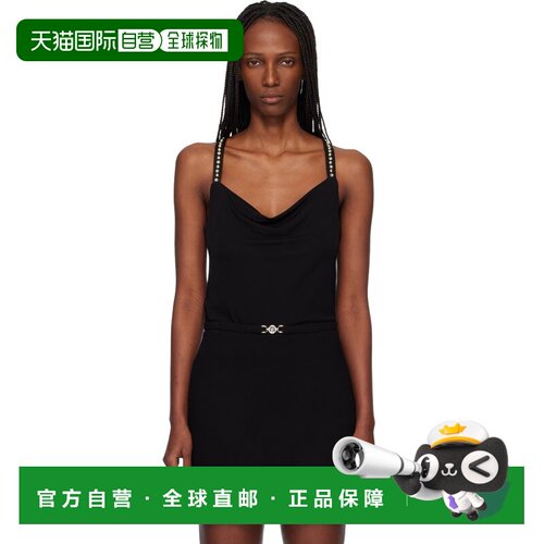 1h可退 香港直邮versace 范思哲 女士 黑色 Stretch Crêpe Jerse
