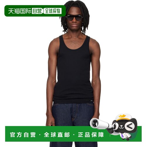香港直邮Tom Ford 汤姆 福特 男士 黑色 Cotton Modal Rib 背心