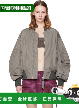 香港直邮The Attico 女士 灰色 Anja 飞行员夹克 251WCB00070PLL0
