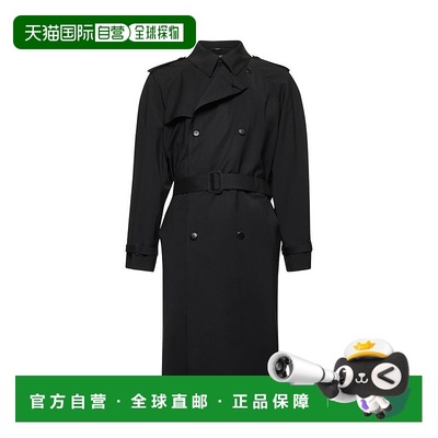 1h可退 香港直邮Fendi 芬迪 男士 双排扣中长风衣 FF0830ASCH