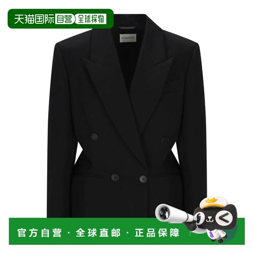 1h可退 香港直邮Givenchy 纪梵希 女士 裂口夹克 BW30LZ15CT001BL