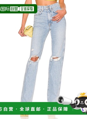 1h可退 香港直邮GRLFRND 女士 Sara 高腰修身直筒牛仔裤 GF454285