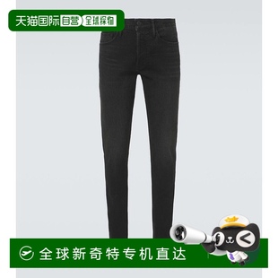 男士 000998 湯姆 香港直郵Tom 福特 牛仔褲 Ford 皮革邊修身