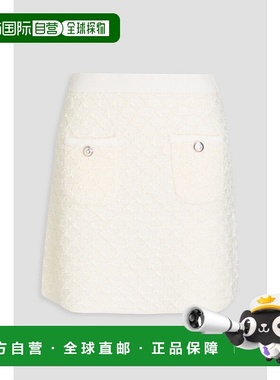 香港直邮Maje 女士 提花针织迷你半身裙 MFPJU01152ECRU