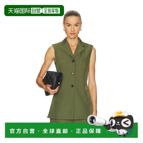 香港直邮THEORY 希尔瑞 女士 3 系扣斜裂口背心 Q0409114