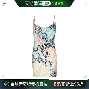 印花吊带连衣裙 女士 CF2R2220VF10 巴尔曼 香港直邮Balmain