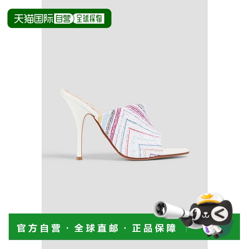 香港直邮MISSONI 米索尼 女士 亮珠片针织钩花凉拖 AS23SY05BC002