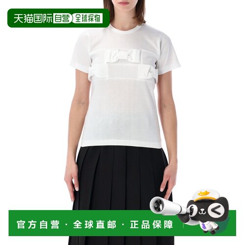 香港直邮comme des garcons 川久保玲 女士 女生蝴蝶结T恤 NQT003