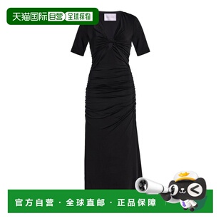1h可退 香港直邮CAROLINA HERRERA 女士 褶皱针织中长连衣裙