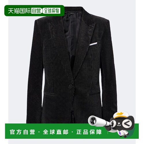 1h可退 香港直邮Tom Ford 汤姆 福特 女士 波尔卡圆点棉质天鹅绒