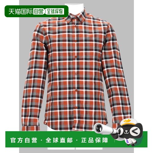 1h可退 香港直邮Acne Studios 艾克妮 男士 QUADRI 全棉衬衫 21G1