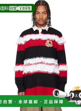 1h可退 香港直邮Simone Rocha 蒙娜 罗莎 男士 红色 & 黑色 Ruffl