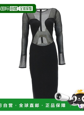 香港直邮Alaia 徽标连衣裙 AA9R22532M675包臀裙