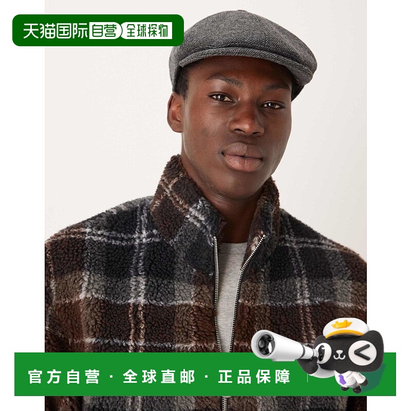 1h可退 香港直邮Barbour 巴伯尔 男士 Claymore baker boy 炭灰色