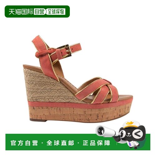 香港直邮ASH 女士休闲鞋 HAVANABISPEACH AW2021 棕色 徽标坡跟鞋