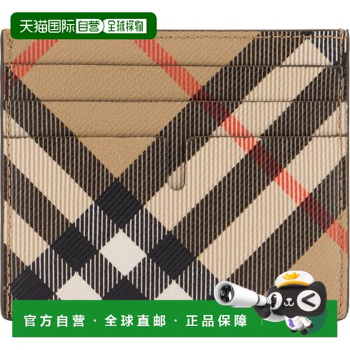 香港直邮Burberry 巴宝莉 男士 复古格纹卡包 81123051