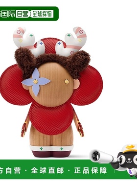 欧洲直邮LV路易威登 Vivienne粉色樱桃木驯鹿摆件男女通用