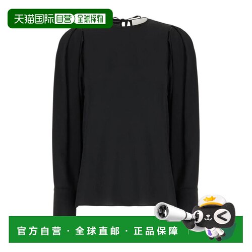 香港直邮ERIKA CAVALLINI 女士衬衫 P3WT10Y69 AW2023 黑色长袖