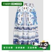 香港直邮FARM RIO 女士 1h可退 钩编印花棉混纺中长半身裙 344869