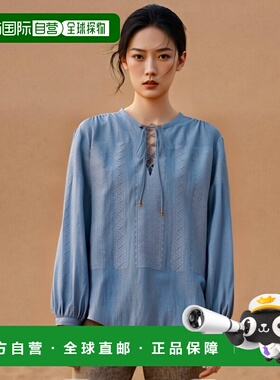 香港直邮Celine 长袖衬衫 2C96A310P.泡泡袖女装