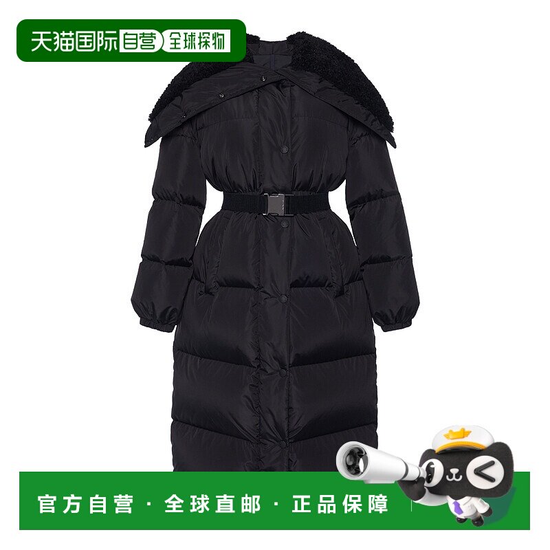 香港直邮Moncler 盟可睐 女士 Bruneaux 皮毛饰边尼龙羽绒服