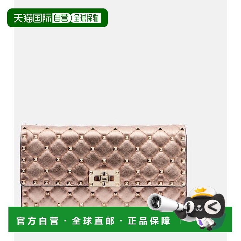 1h可退 香港直邮valentino 华伦天奴 女士 铆钉长钉皮革肩包