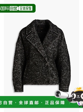 1h可退 香港直邮Maje 女士 毛圈花呢夹克 MFPOU01071NOIRBLANC