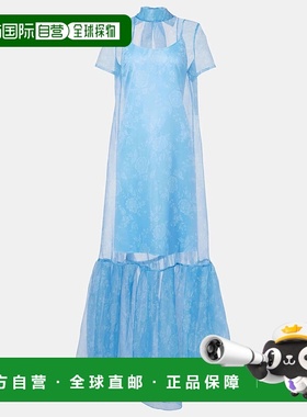 1h可退 香港直邮Staud 女士 Calluna 花朵欧根纱长款连衣裙新款