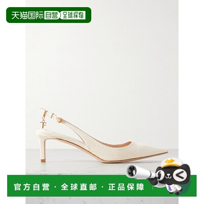 1h可退 香港直邮Tom Ford 汤姆 福特 女士 白色 Stamped Croc Sli