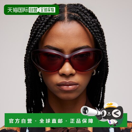 自营欧洲直邮GUCCI古驰 女士猫眼框红色太阳镜眼镜