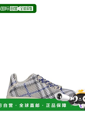 1h可退 香港直邮Burberry 巴宝莉 男士 格紋繫帶運動鞋 8088487