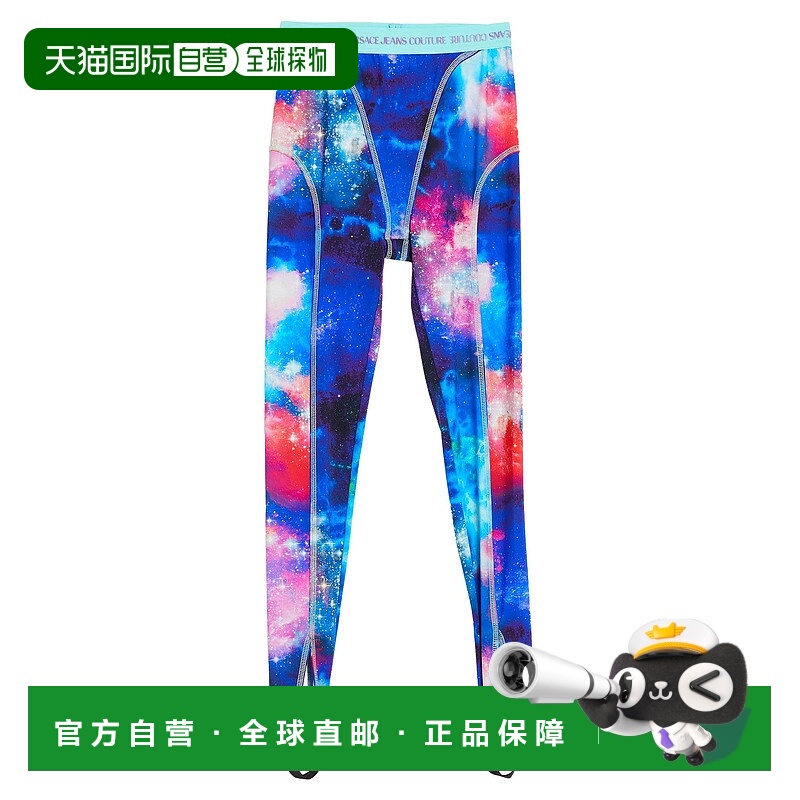 1h可退 香港直邮Versace Jeans 范思哲 女士 打底裤 blue蓝色 舒