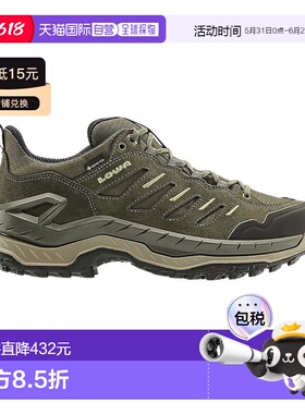 自营欧洲直邮LOWA INNOVO男士橄榄绿/琥珀绿牛巴革低帮徒步鞋