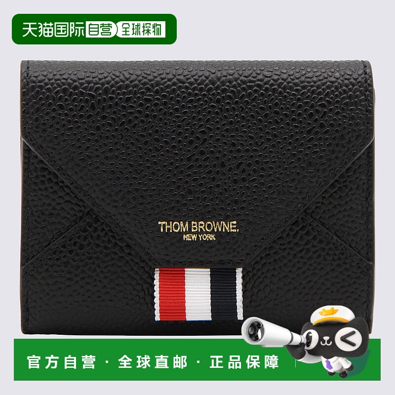1h可退 香港直邮Thom Browne 汤姆 布朗 女士 黑色信封卡包 FAW06