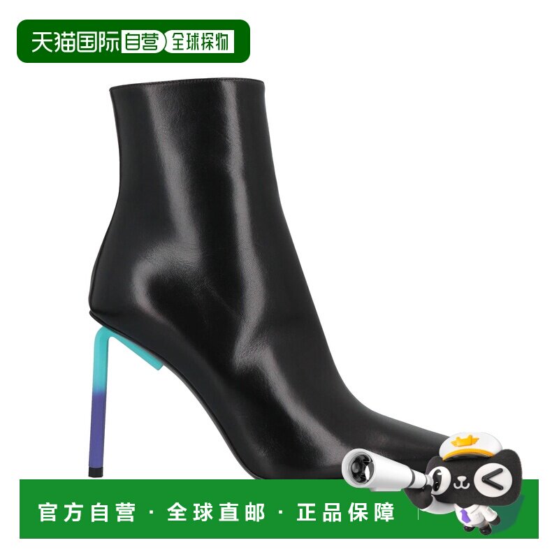 香港直邮off-white 女士 脚踝靴 black黑色 舒适时尚短靴高跟单鞋