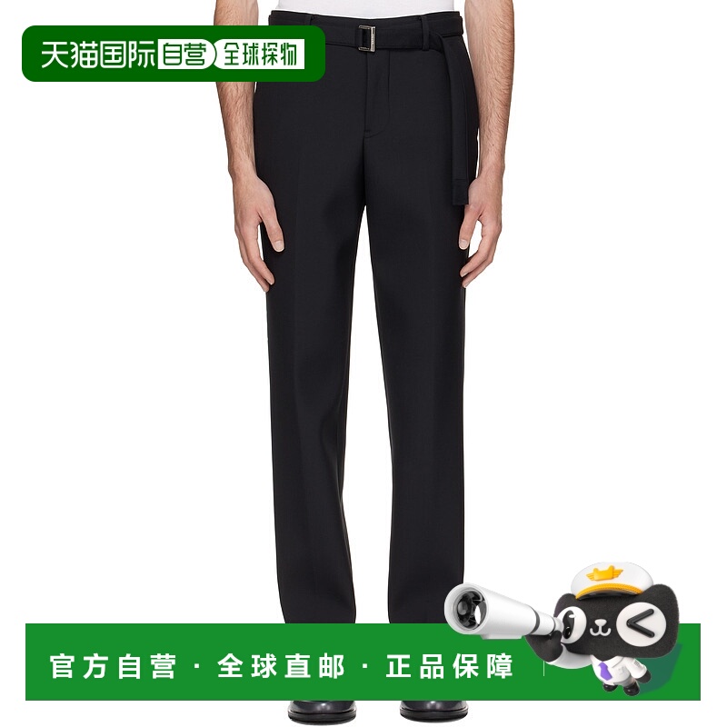 1h可退 香港直邮Sacai 男士 黑色 Suiting 长裤 2503747M羊毛男装