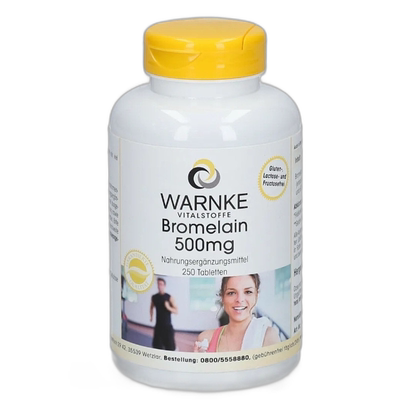 德国Warnke菠萝蛋白酶片500mg营养膳食补充剂250粒正品