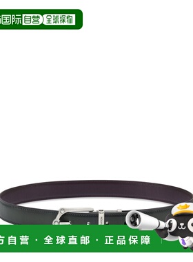 自营欧洲直邮LV路易威登 Frog男士绿色皮革双面腰带30mm