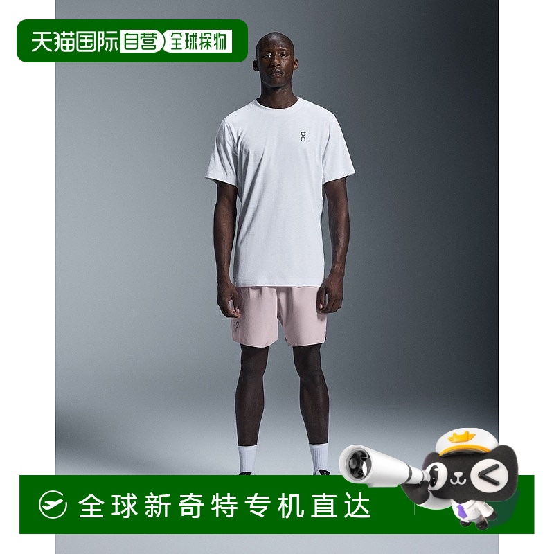 欧洲直邮On昂跑Train系列男士白色再生聚酯短袖T恤
