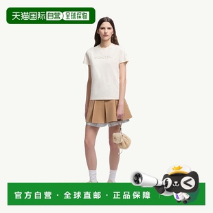 自营欧洲直邮Moncler/盟可睐 同色系刺绣徽标棉质 T 恤短袖针织