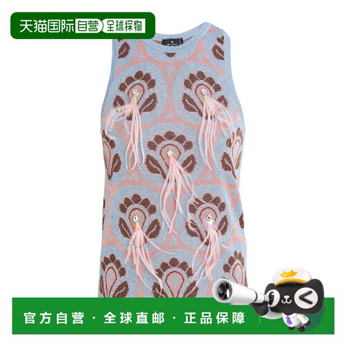 香港直邮Etro 艾特罗 女士 无袖毛衣 blue蓝色 舒适时尚