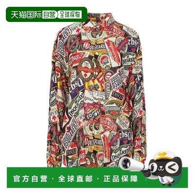 香港直邮Dsquared2 二次方 女士 Blouses 花纹衬衫