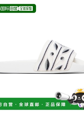 1h可退 香港直邮Casablanca 男士 白色植绒拖鞋 ASP26FW08402M